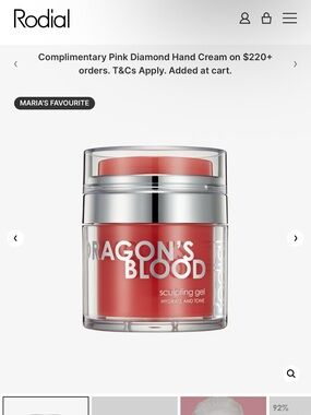 Rodial Dragon's Blood Sculpting Gel — sculpting gel hidrate and tone 50ml